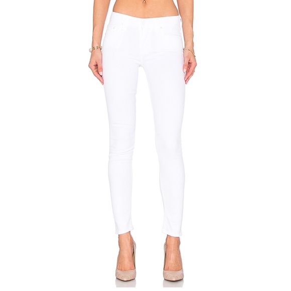 MOTHER Pants - MOTHER White The Looker Ankle Crop Skinny Pants